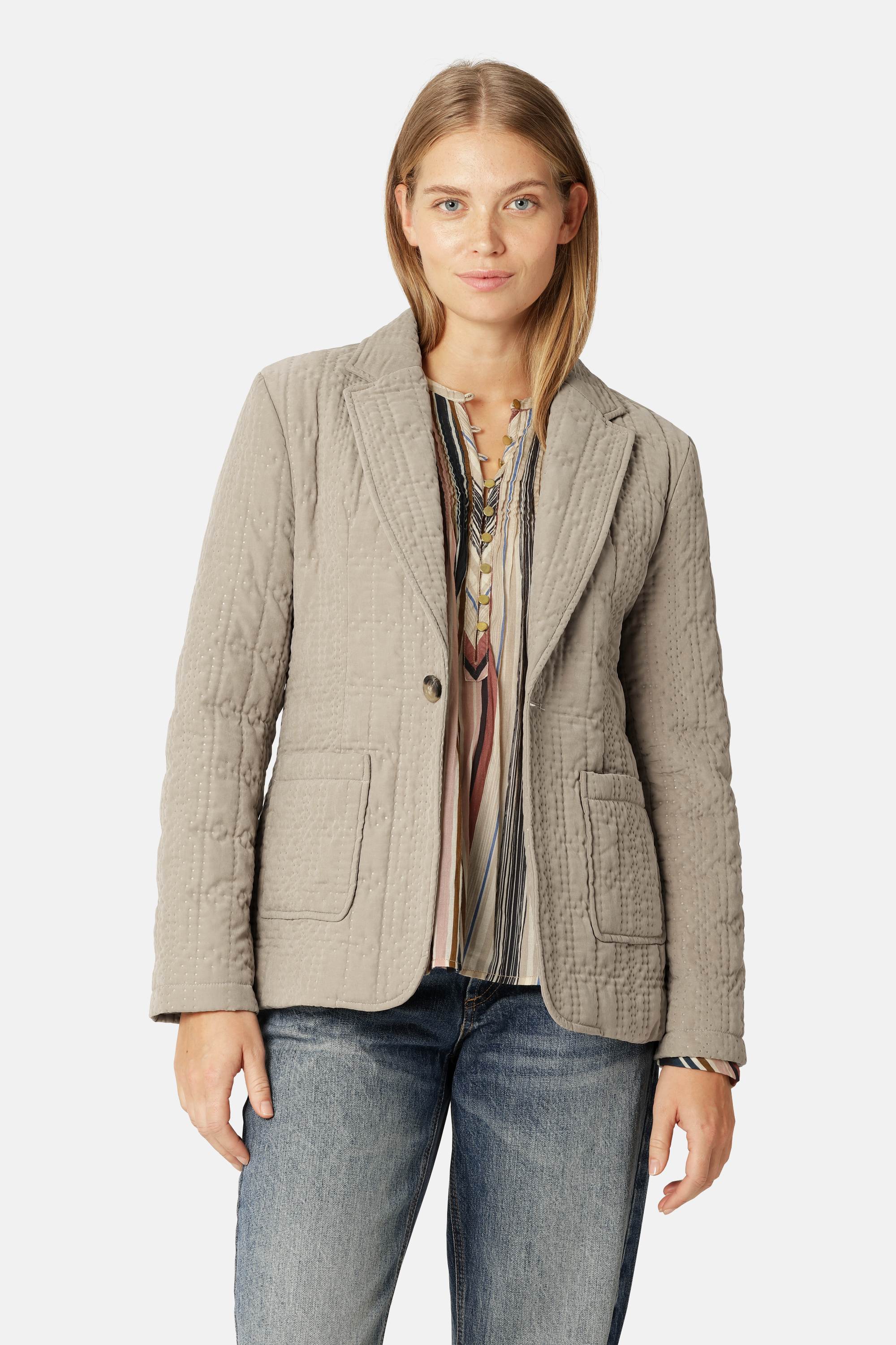 Quilt Blazer - Greige